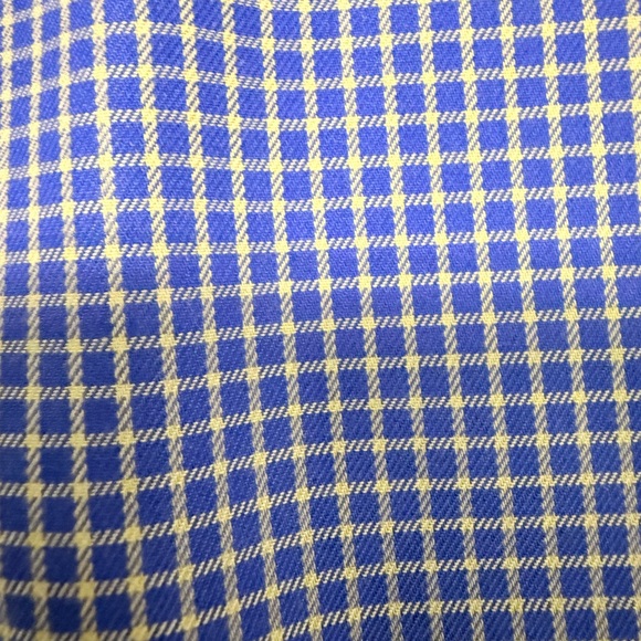 Daniel Cremieux Men’s Blue Tan Checkered Short Sleeve Button Down Shirt L EUC - Picture 6 of 7